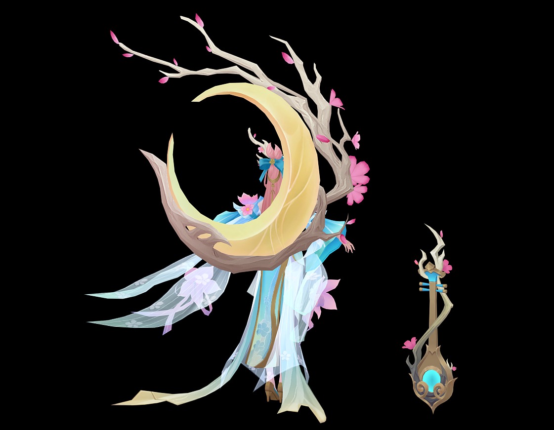 singing girl 3D model_13