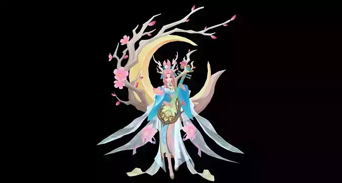 singing girl 3D model