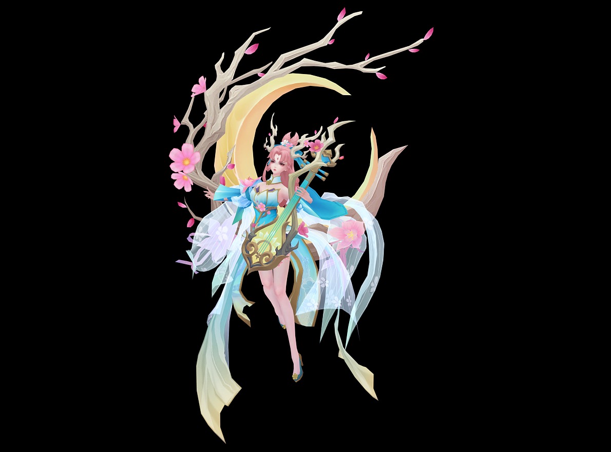 singing girl 3D model_25