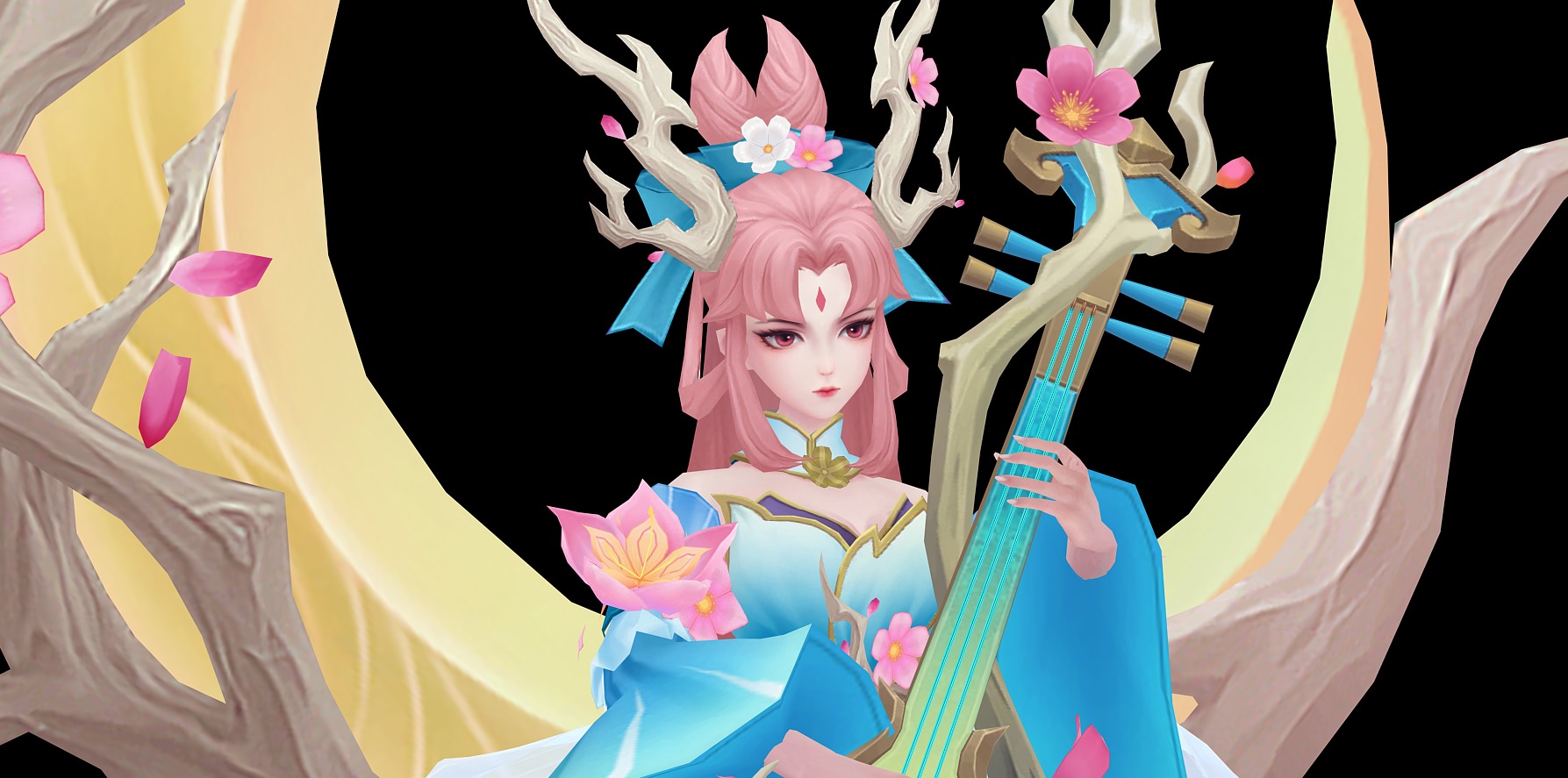 singing girl 3D model_35