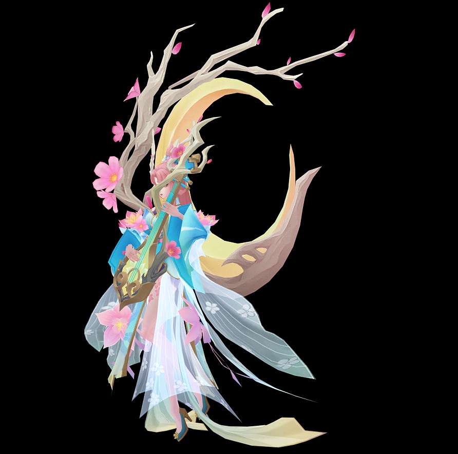 singing girl 3D model_19