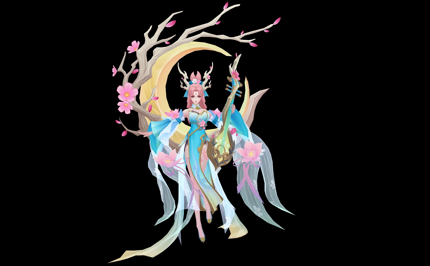 singing girl 3D model_23