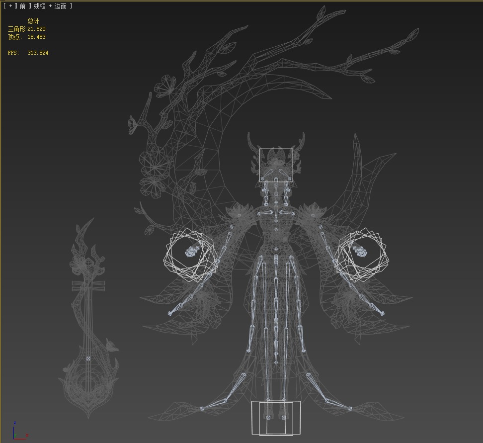 singing girl 3D model_7