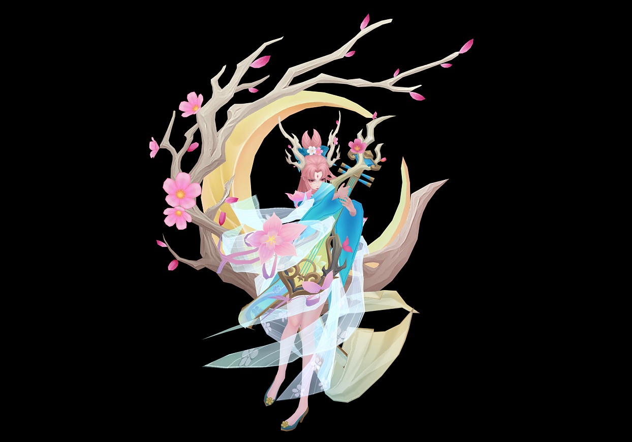 singing girl 3D model_26