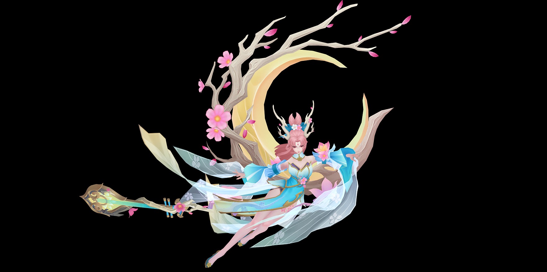 singing girl 3D model_22