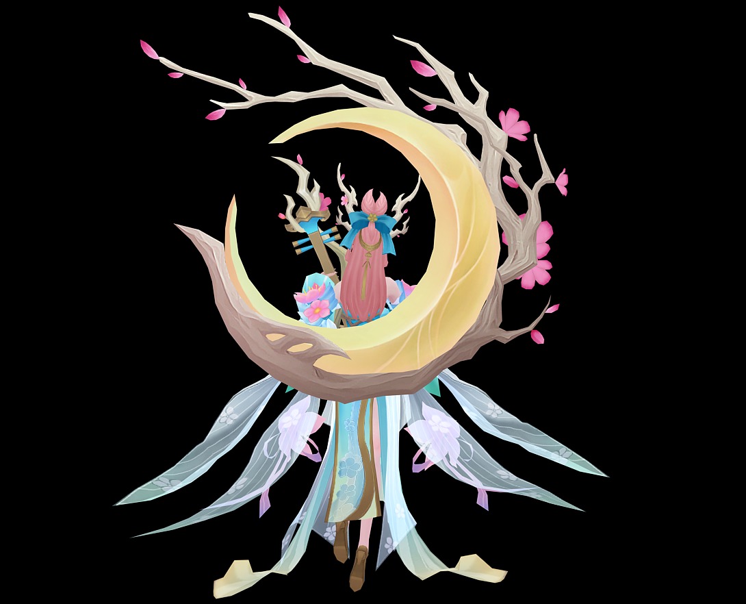 singing girl 3D model_21