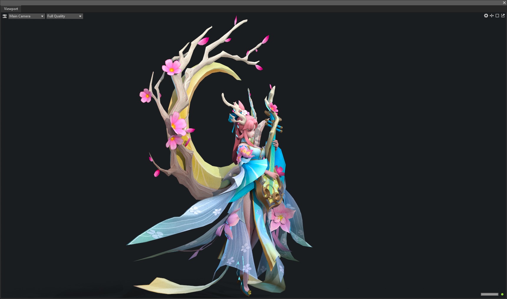 singing girl 3D model_33