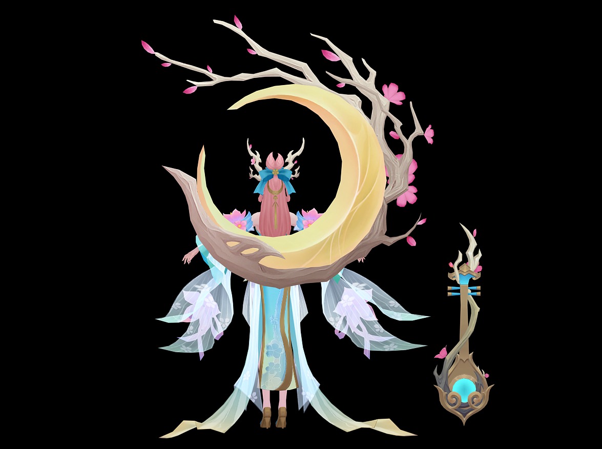 singing girl 3D model_12