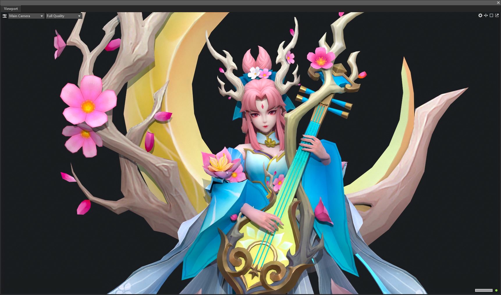 singing girl 3D model_34