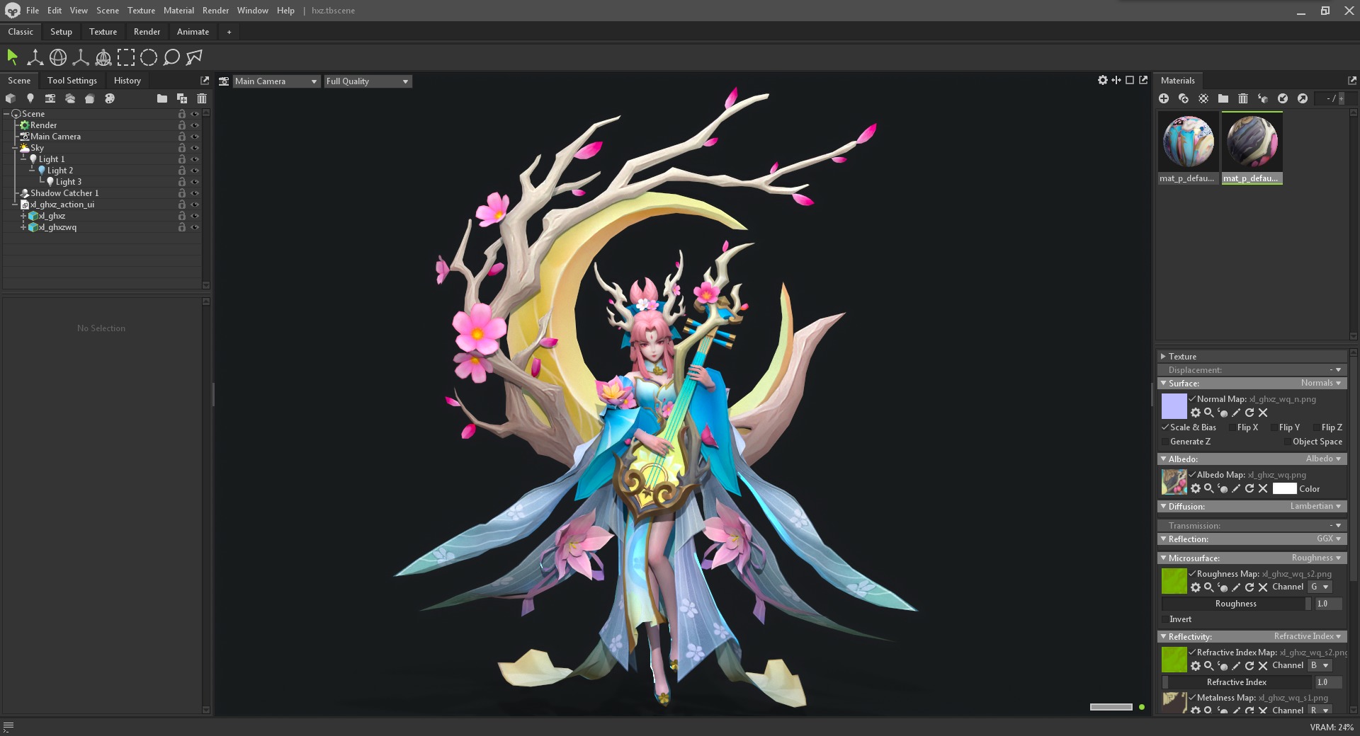 singing girl 3D model_27