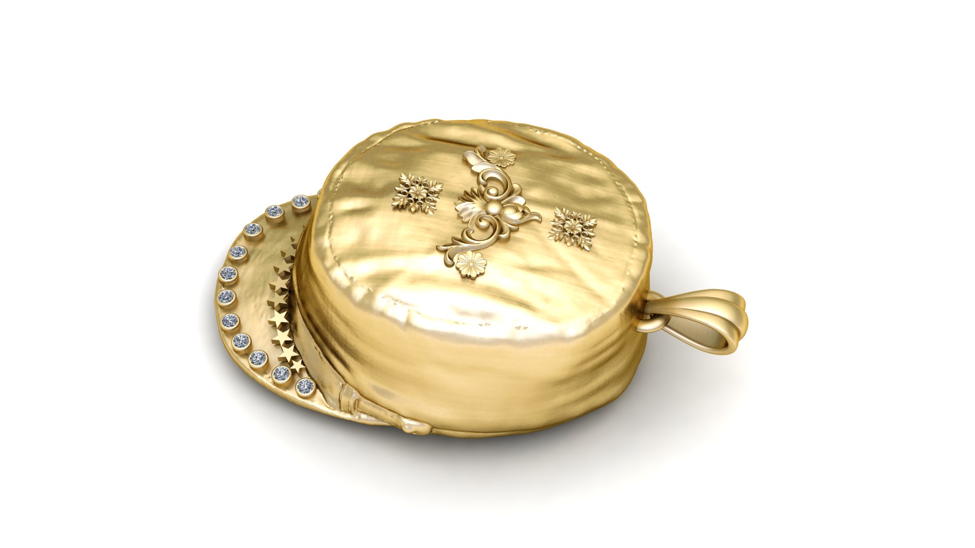 MEN CAP PENDANT 3D PRINTABLE MODEL 3D print model_2