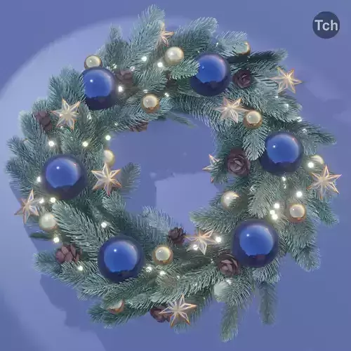 Christmas wreath in classic style