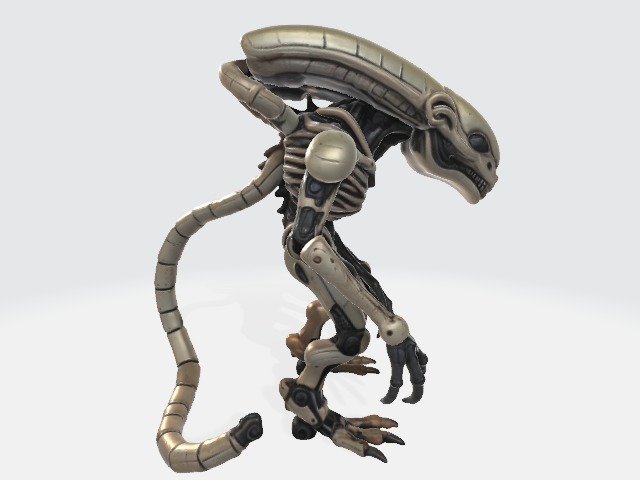 Alien robot 3D model_1