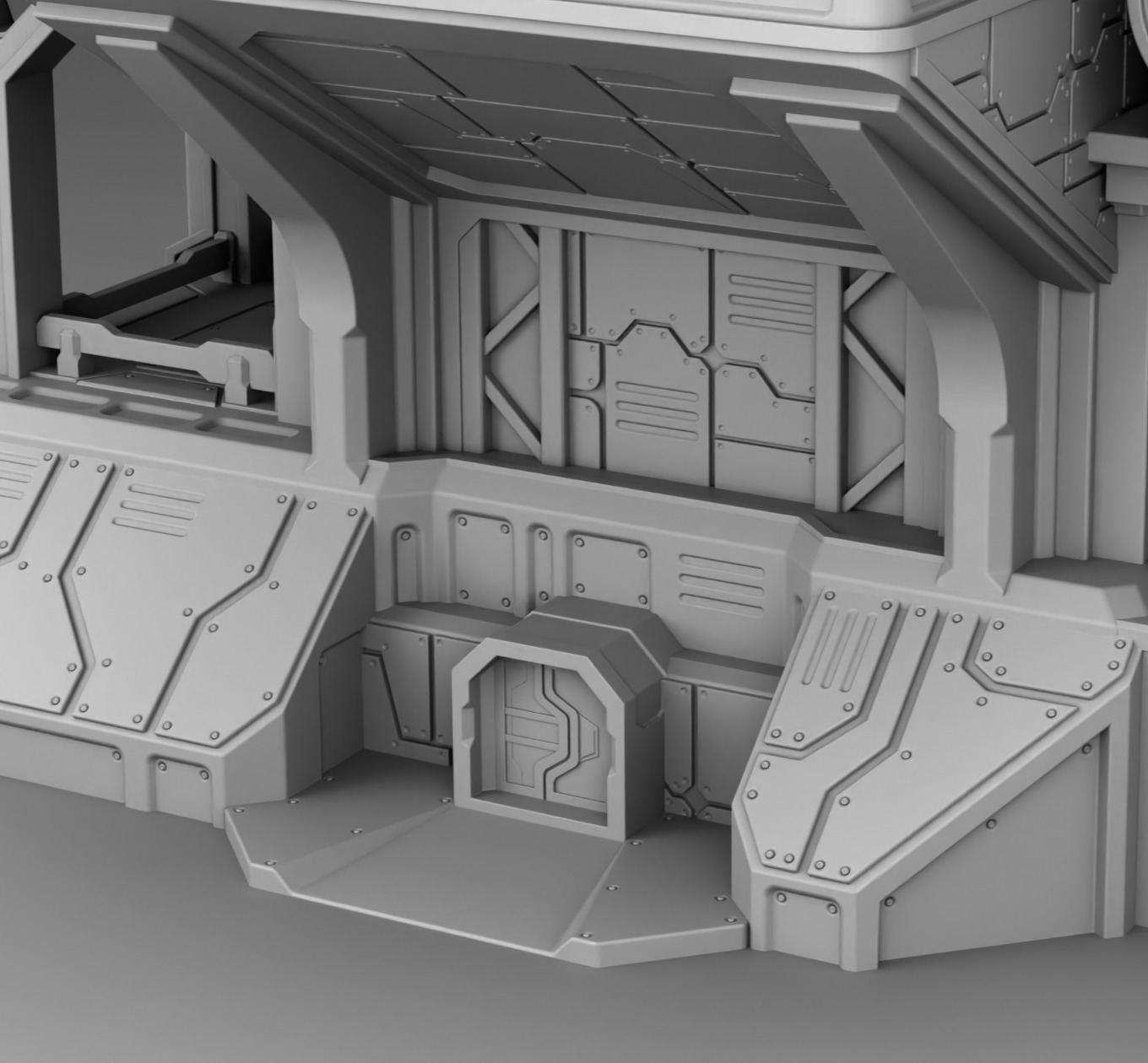 Martian main production department 3D print model_14