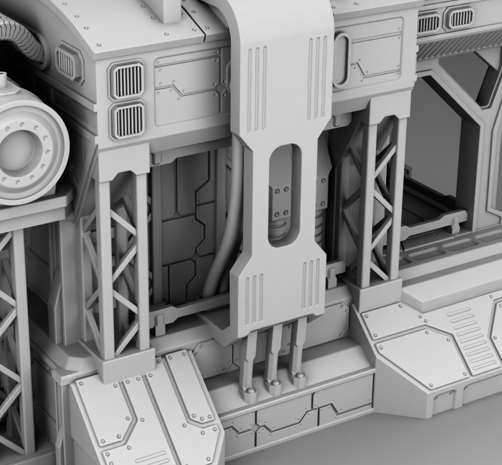 Martian main production department 3D print model_10