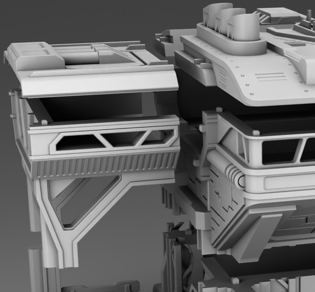 Martian main production department 3D print model_16