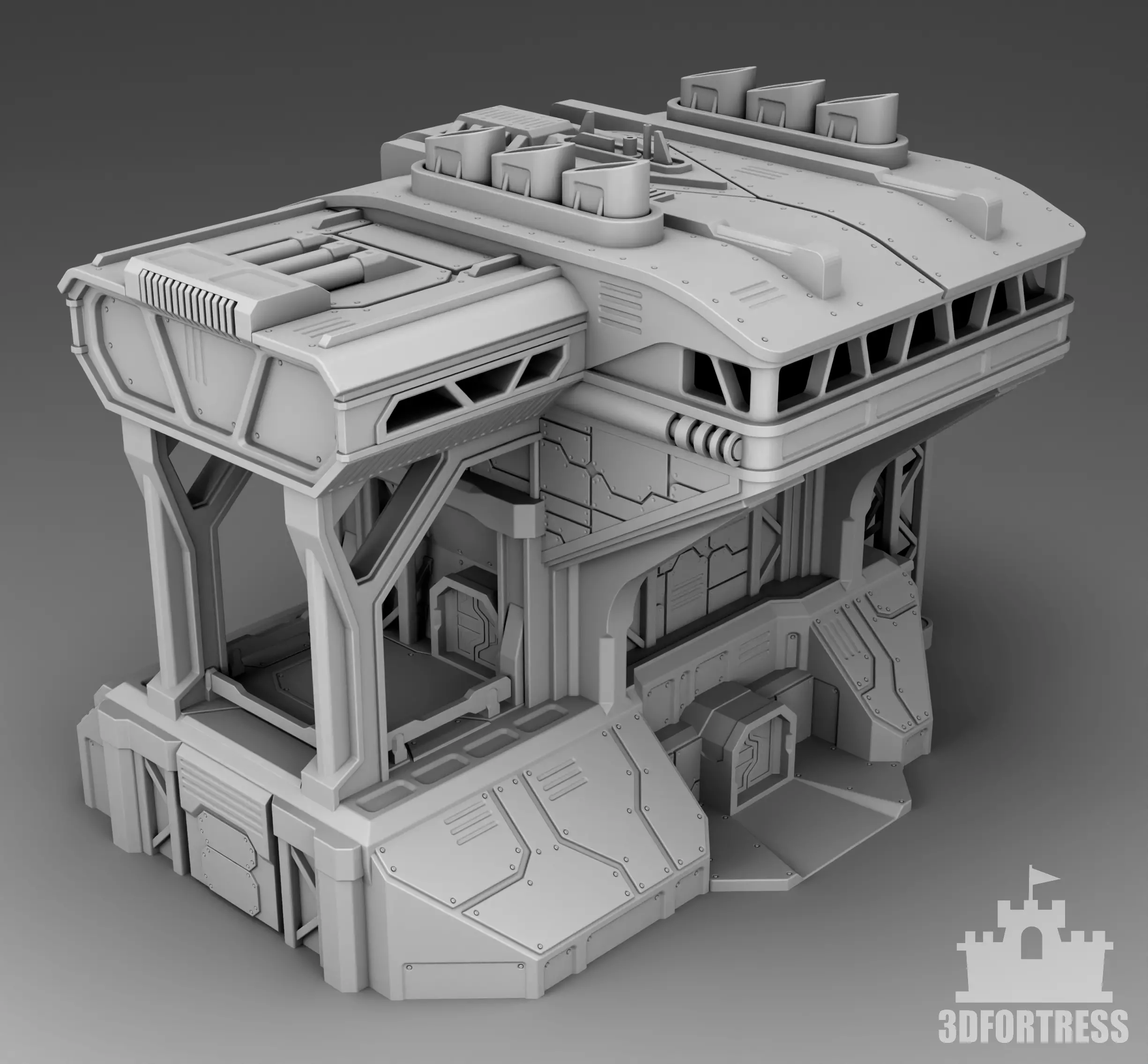 Martian main production department 3D print model_0