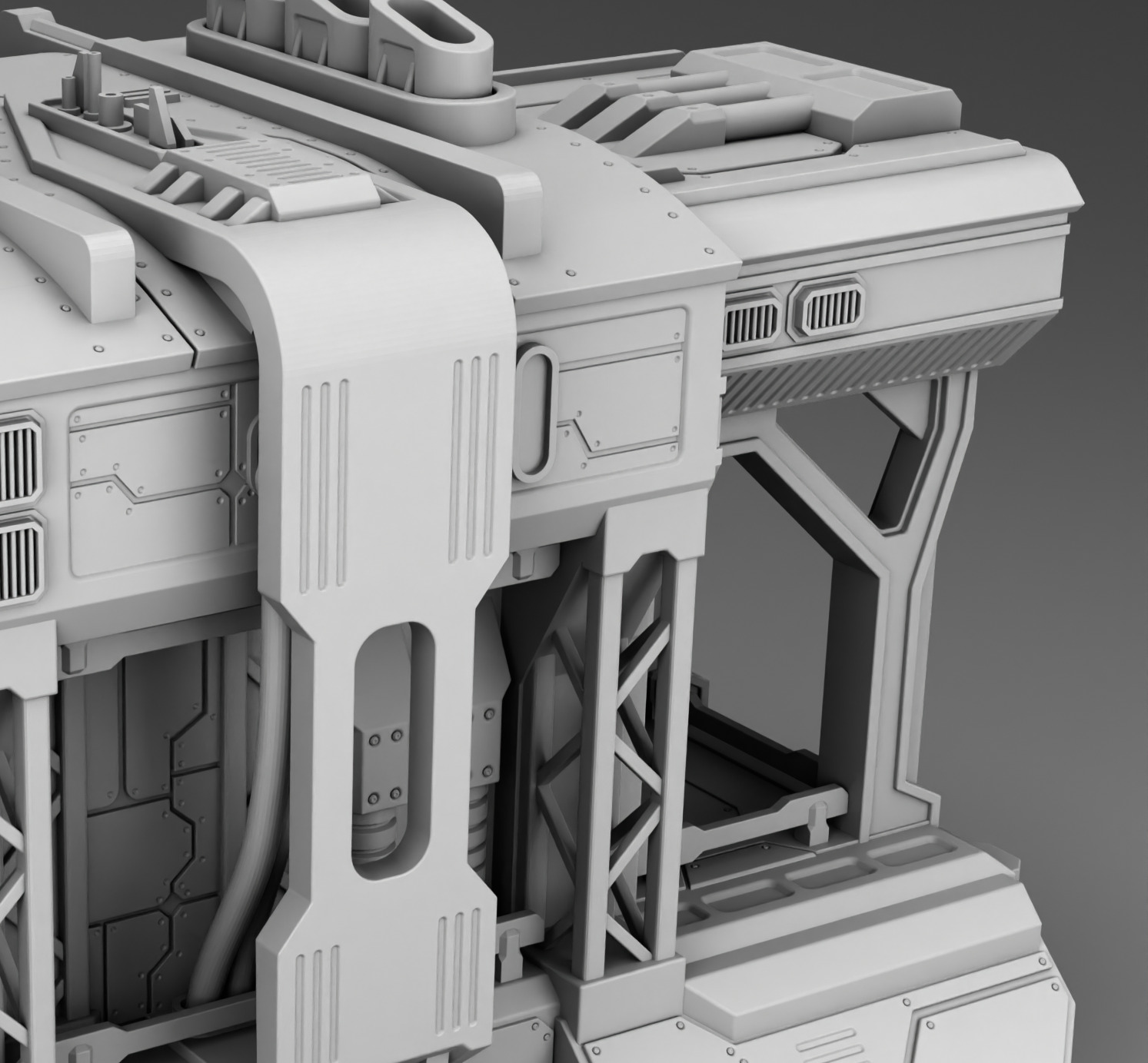 Martian main production department 3D print model_11