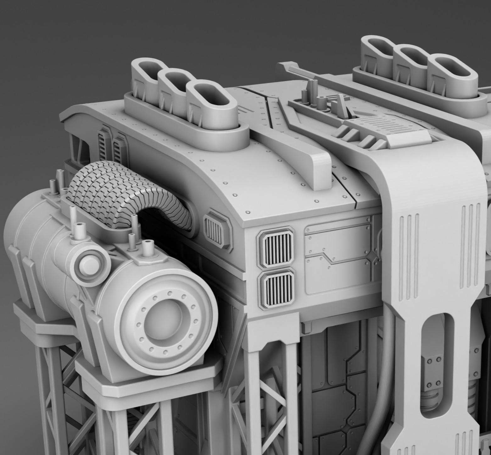 Martian main production department 3D print model_9