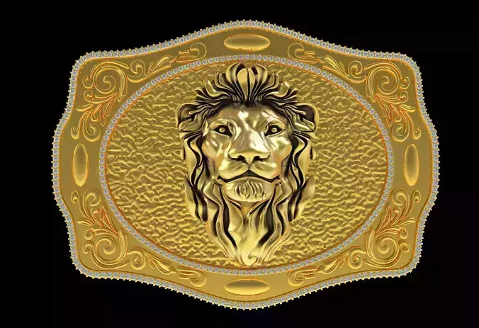 MYADDICTION  Line Cowboy Belt Buckle 3D print model