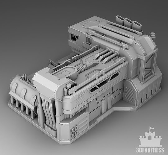 Martian Management Headquarters 3D print model 2