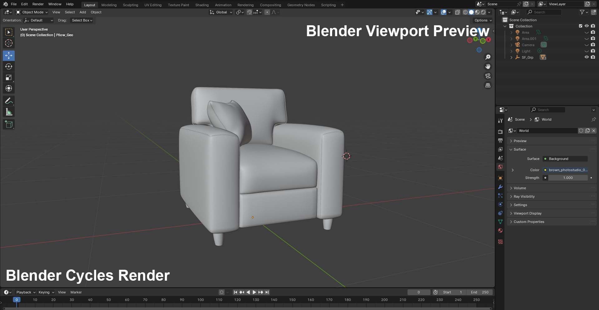 Fabric Sofa 3D model_23