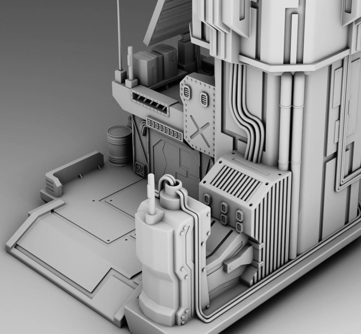 Mars base telecom 3D print model_12