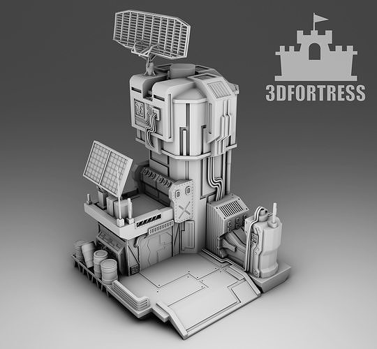 Mars base telecom 3D print model