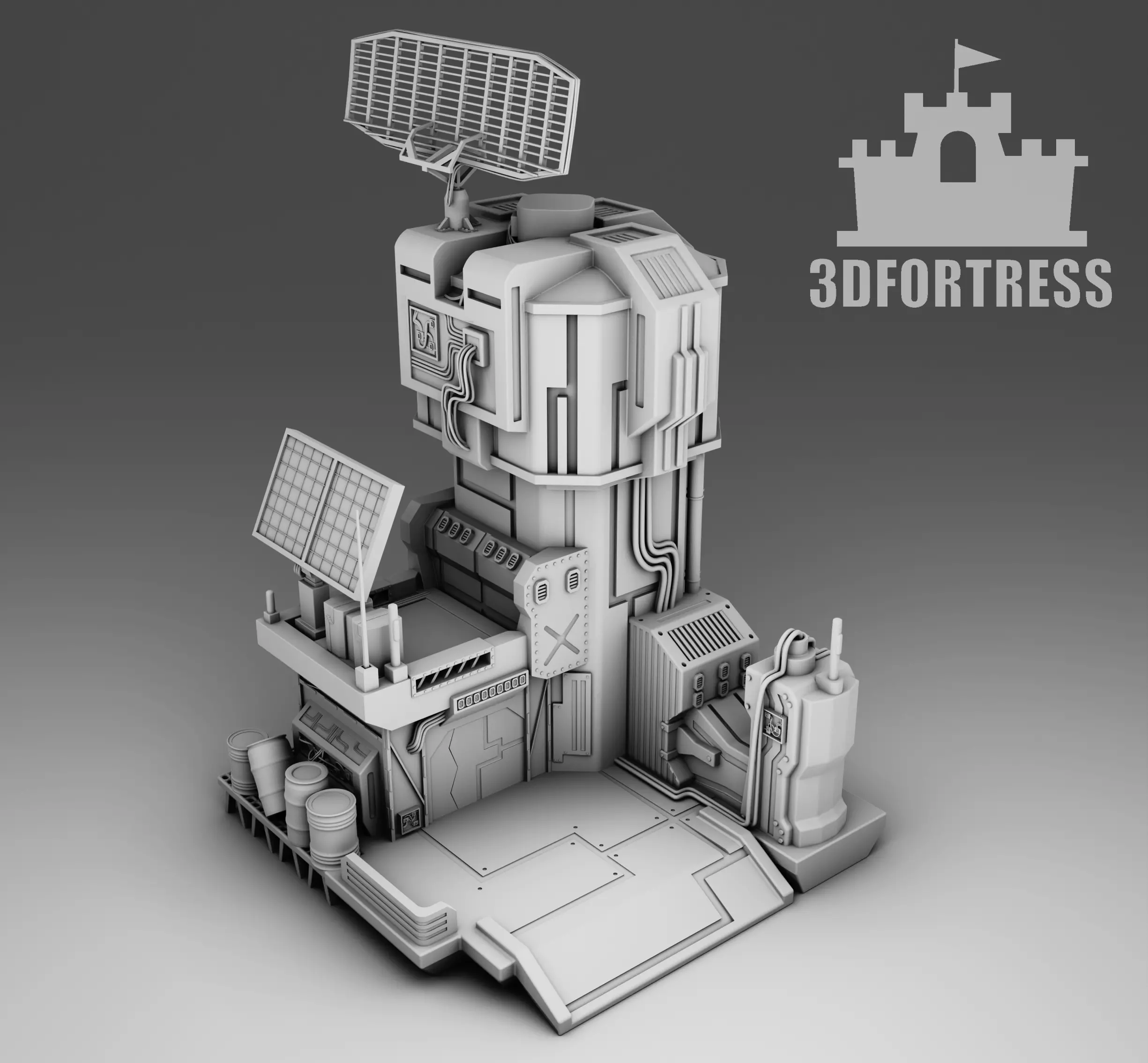 Mars base telecom 3D print model_0