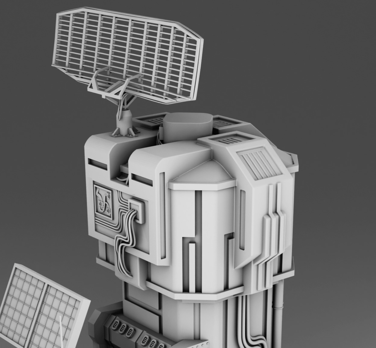 Mars base telecom 3D print model_4