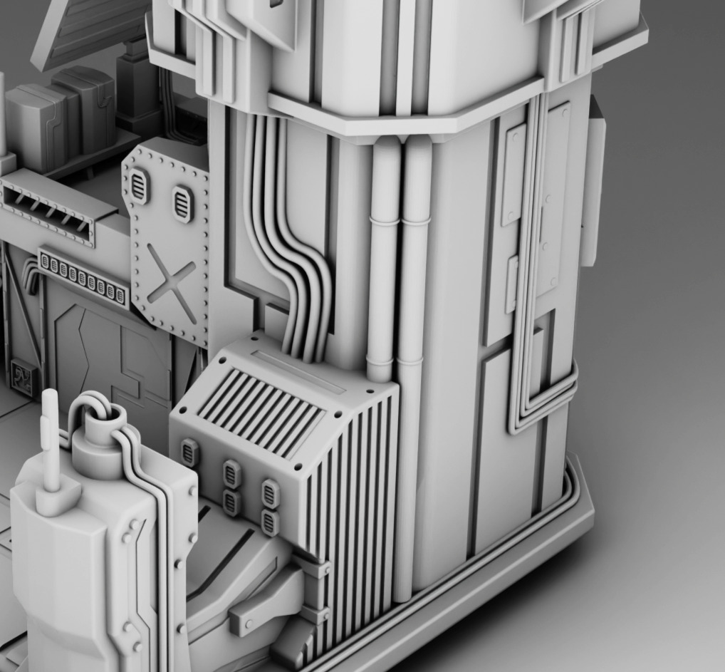 Mars base telecom 3D print model_11