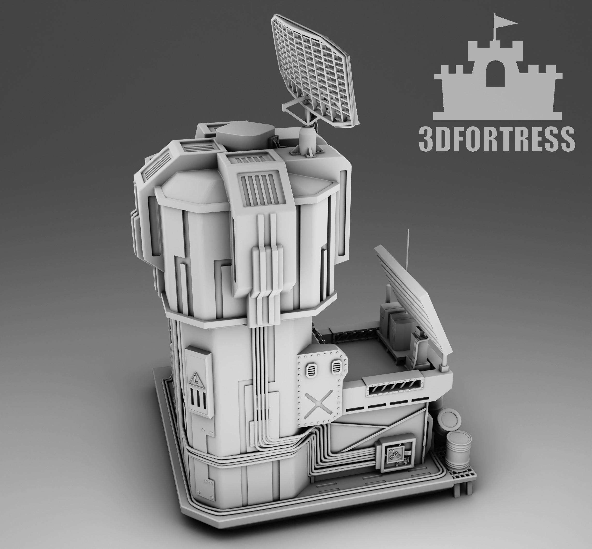 Mars base telecom 3D print model_1