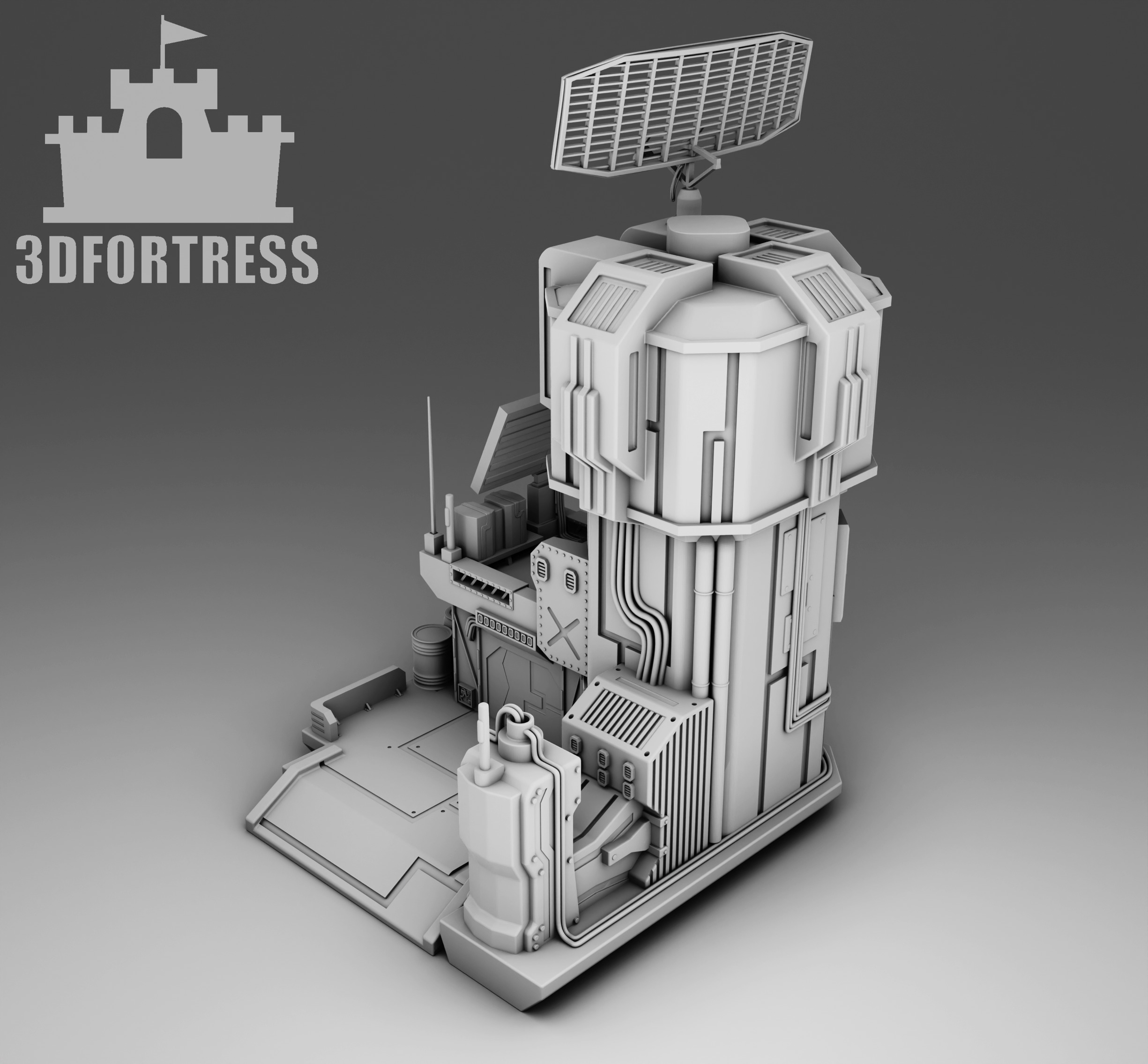 Mars base telecom 3D print model_2