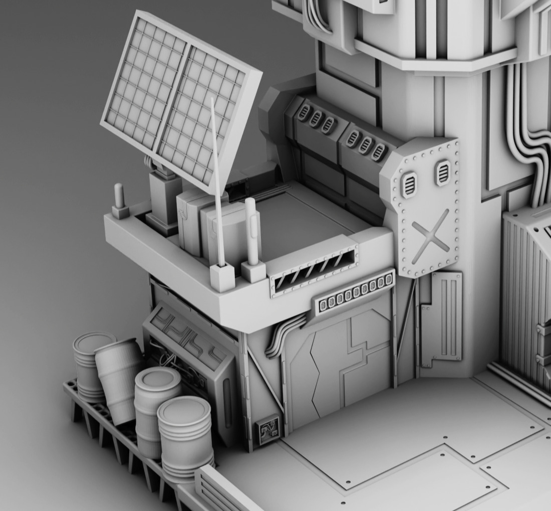 Mars base telecom 3D print model_6