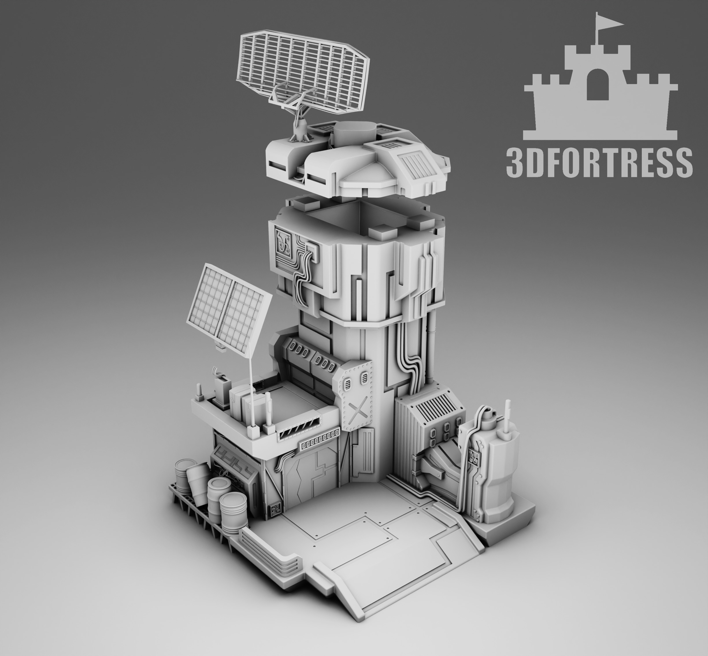Mars base telecom 3D print model_3