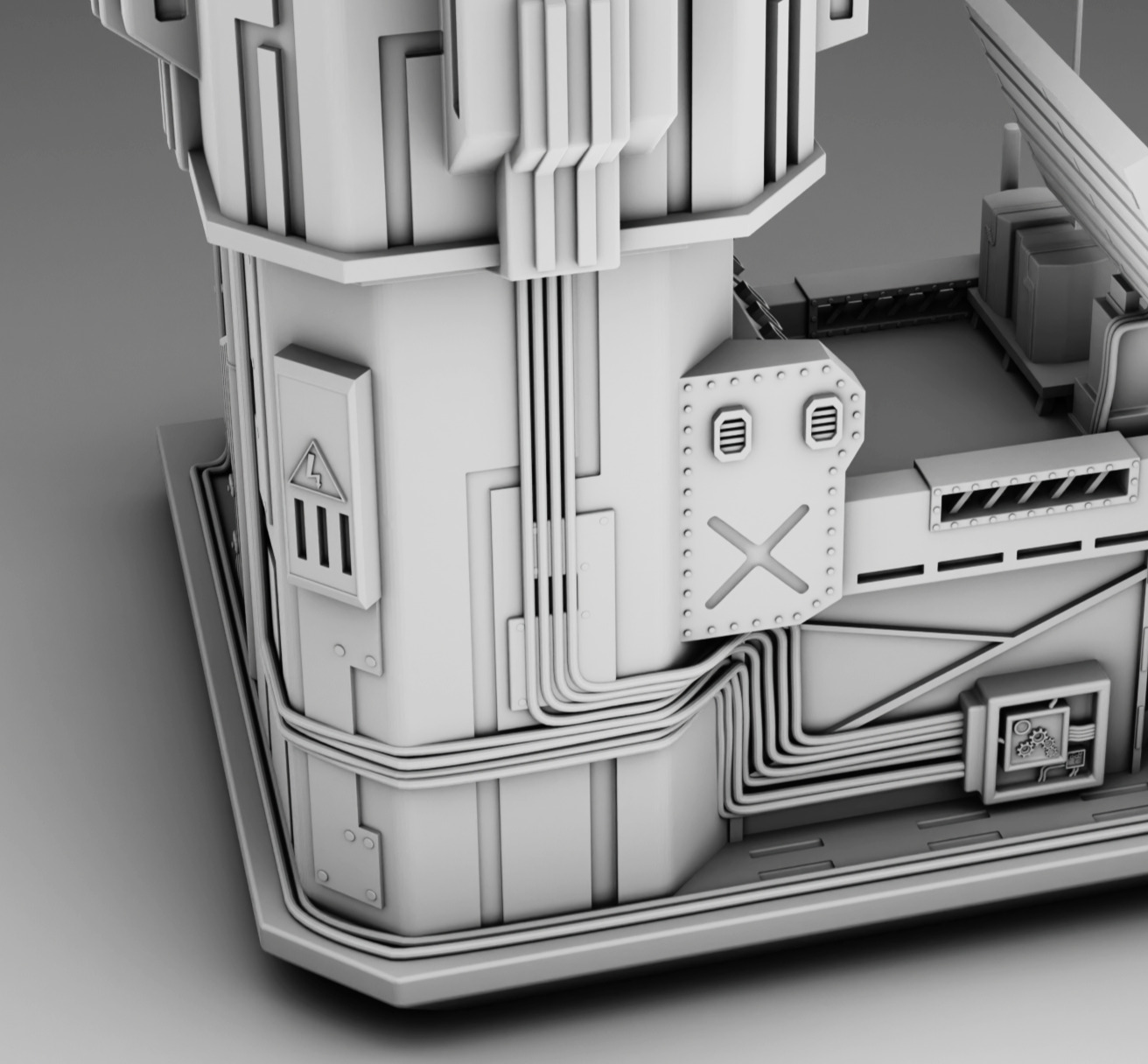 Mars base telecom 3D print model_5