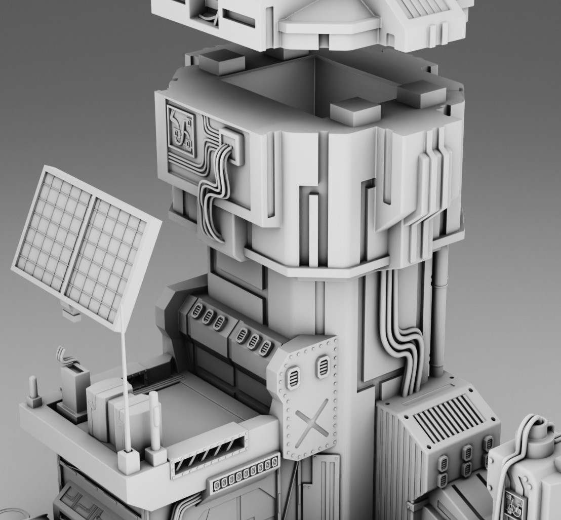 Mars base telecom 3D print model_14