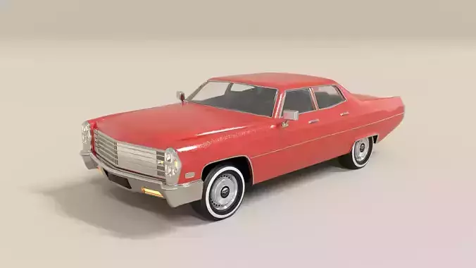  Classic Sedan XI  Low-poly 3D model