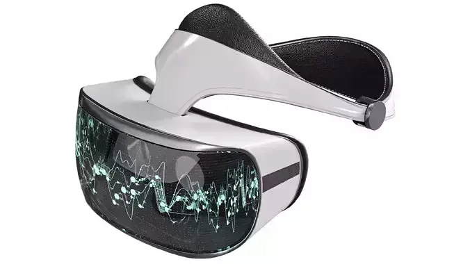 VR-Headset Low-poly 3D model