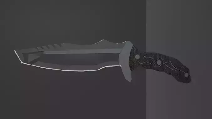 Tactical Edge 3D Knife Model Low-poly 3D model