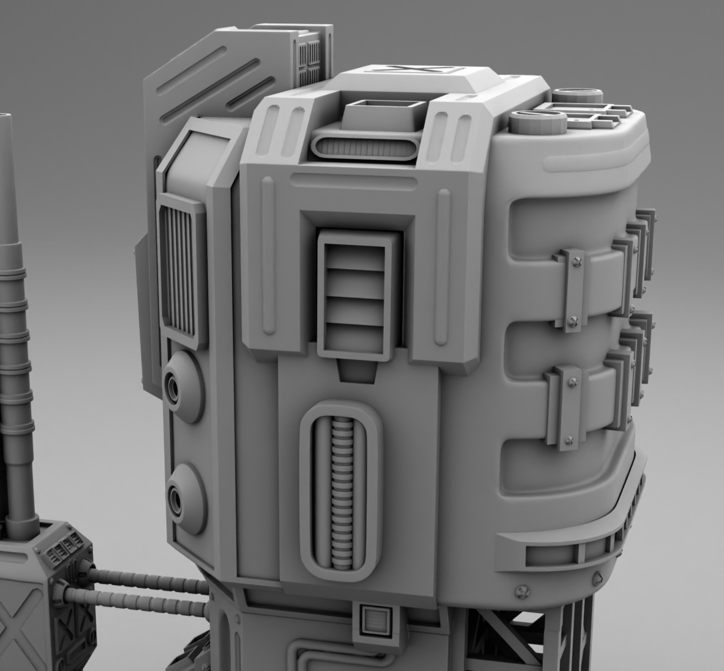 Martian factory 3D print model_14