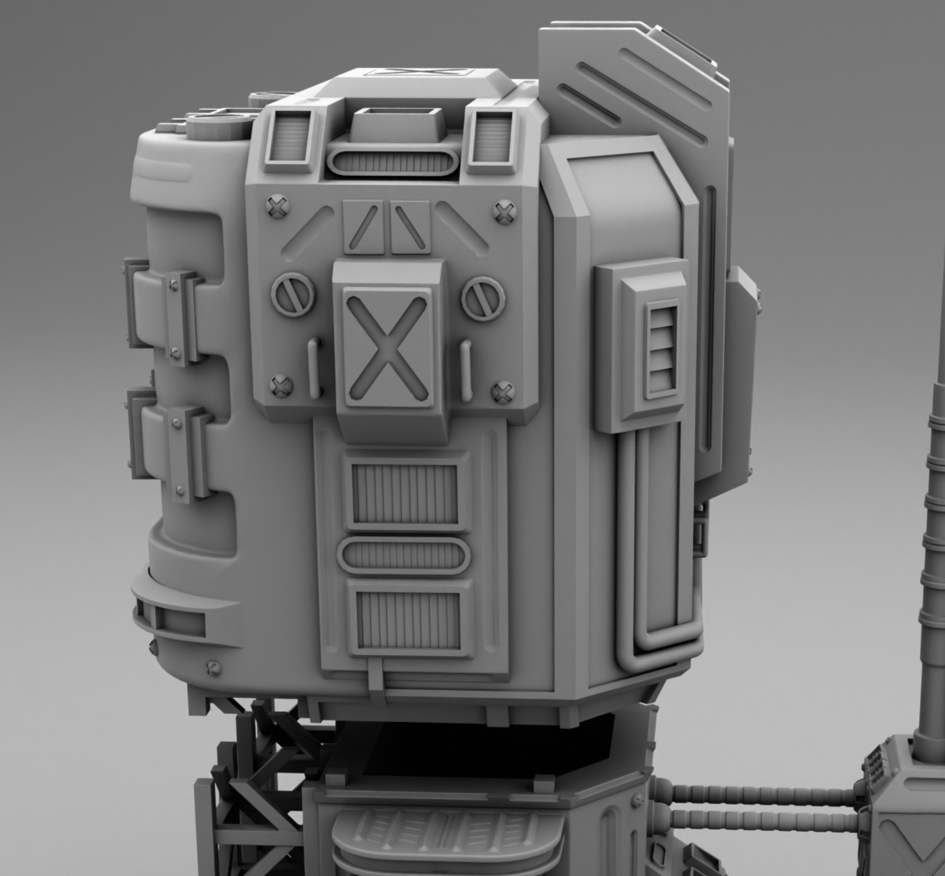 Martian factory 3D print model_10