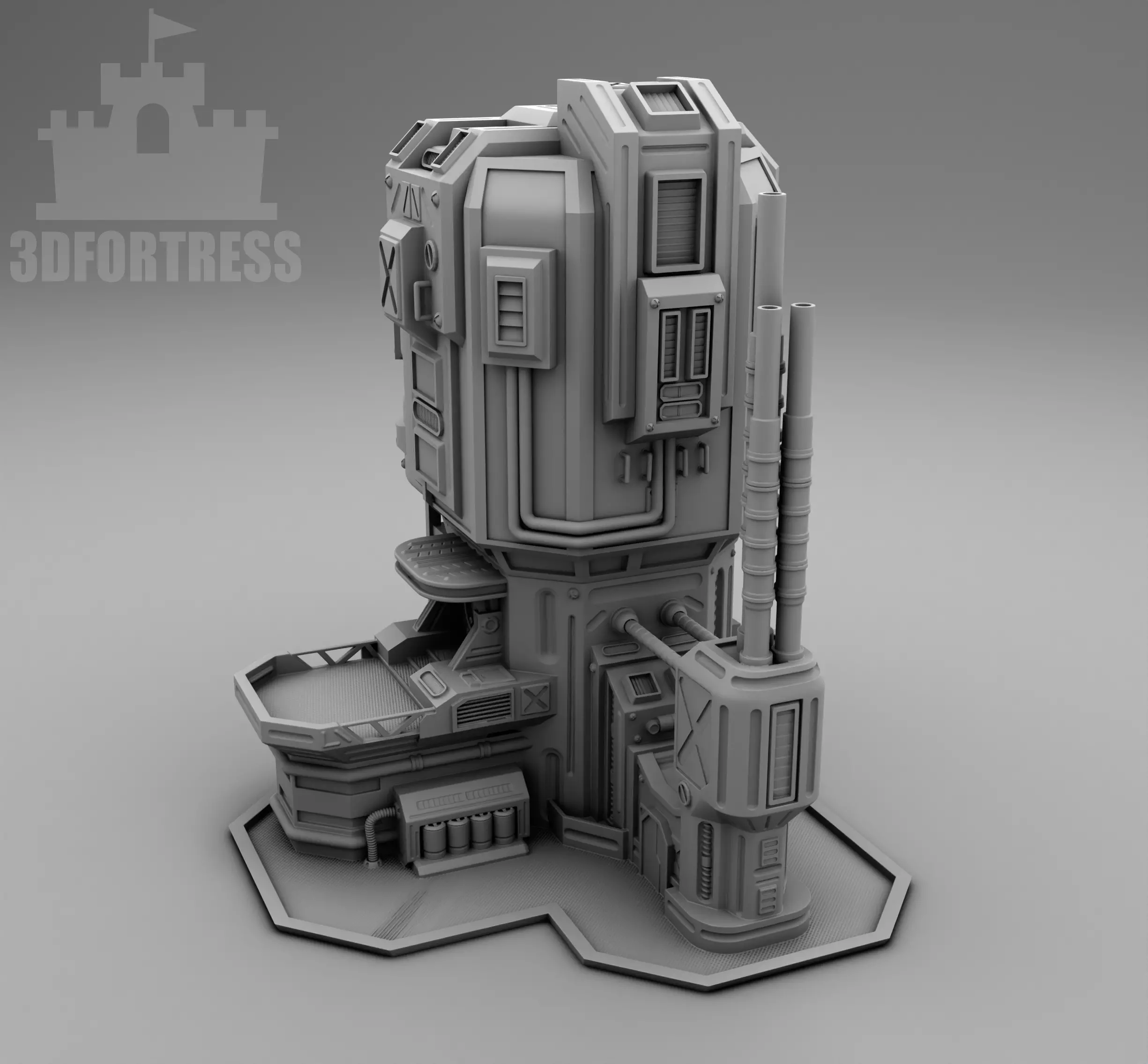 Martian factory 3D print model_0