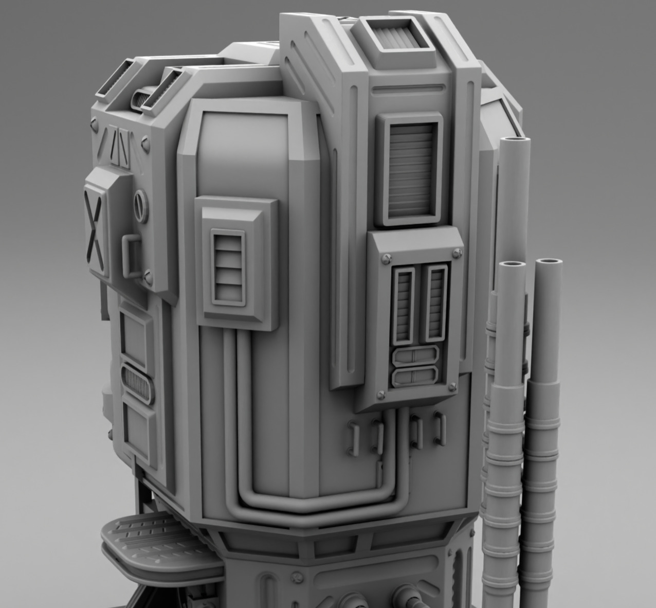 Martian factory 3D print model_4