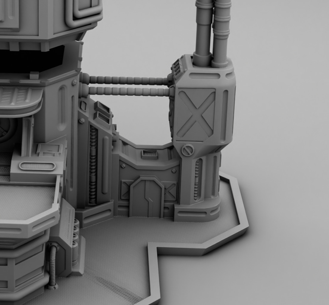 Martian factory 3D print model_11