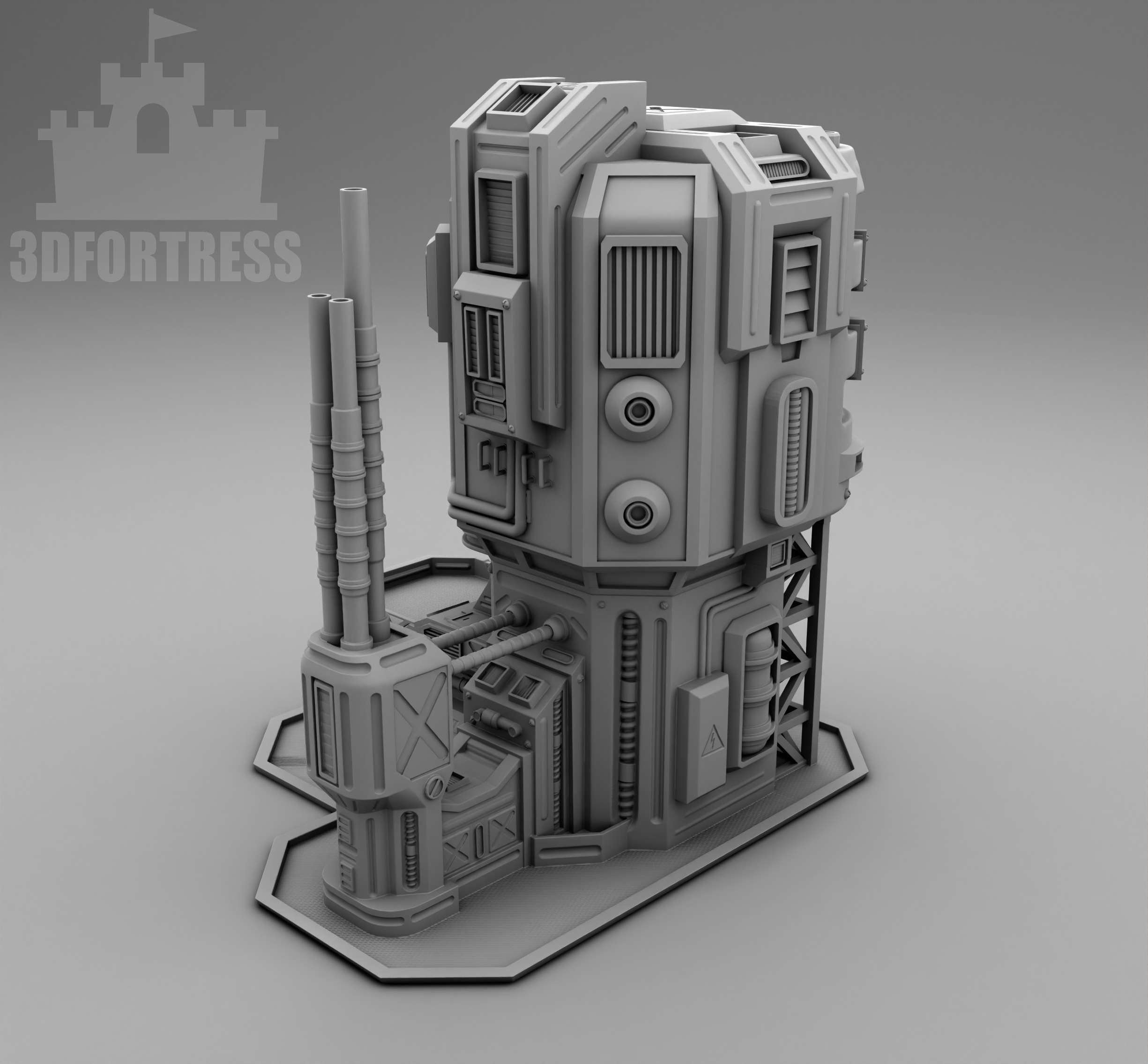 Martian factory 3D print model_1