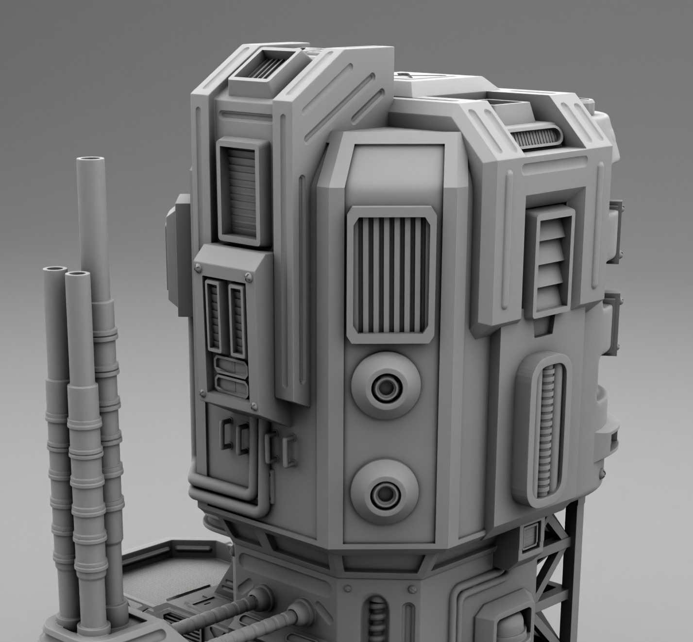 Martian factory 3D print model_7