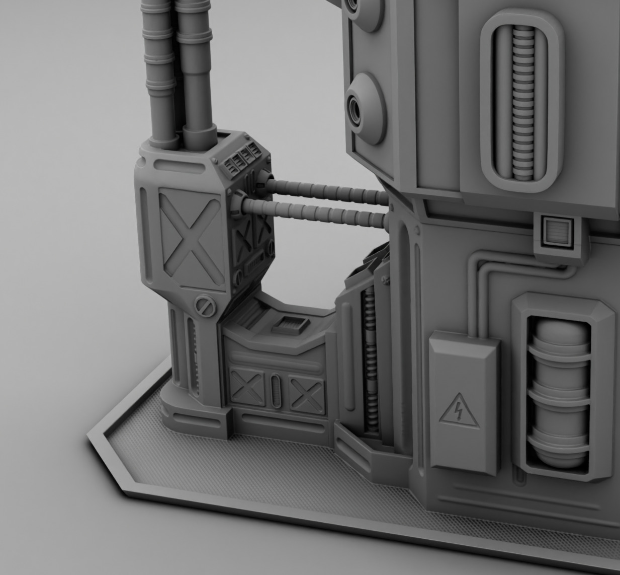 Martian factory 3D print model_16