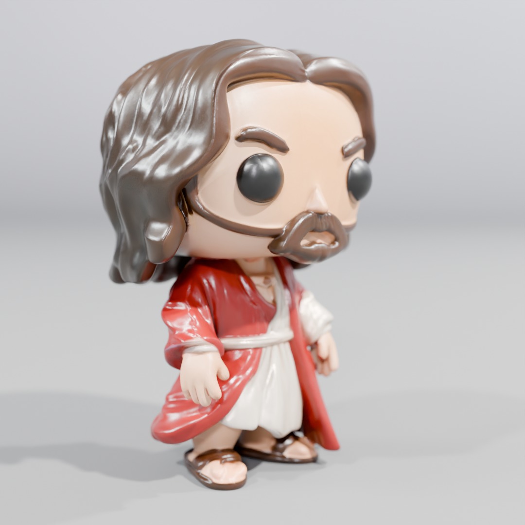 jesus funko 3D model_5