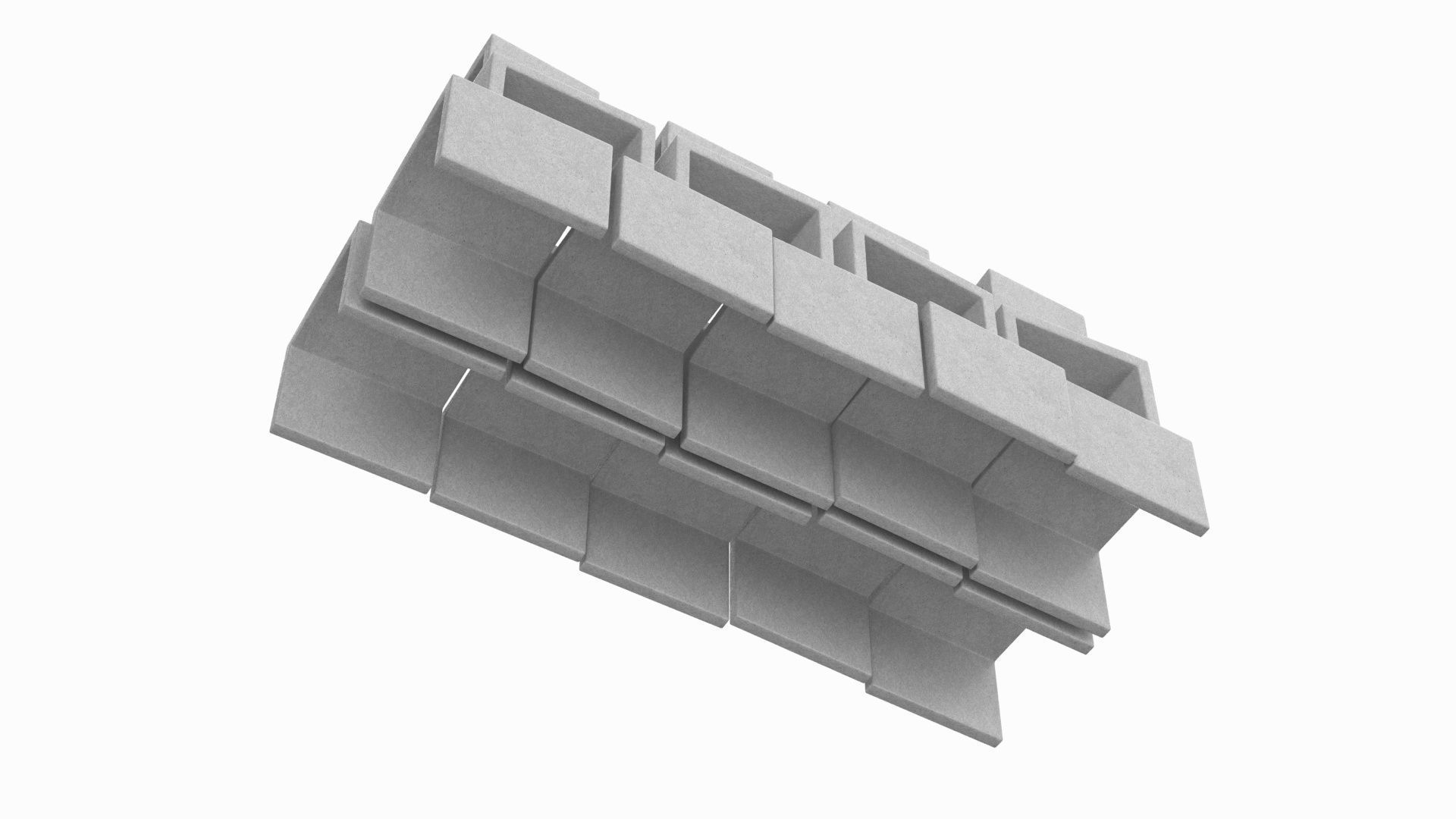 Stack Of Concrete Blocks 3D model_5